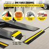 4 Pack of 1-Channel Rubber Cable Protector Ramps Heavy Duty 18000Lbs Load Capacity Cable Wire Cord Cover Ramp Speed Bump Driveway Hose Cable Ramp