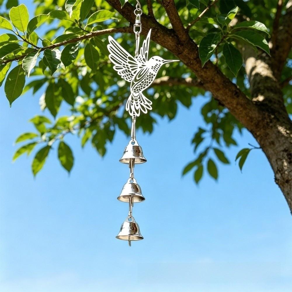 Garden Decor Hanging Wind Chime Hanging Pendant Hummingbird Wind Chimes Metal Bird Bell Tree Decor
