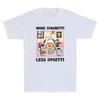 Mehr Spaghetti Weniger Aufregung Lustige Katze isst Meme Zitat Vintage T-Shirt