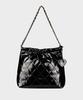 Studio Saera Feminine Quilted 2-Way Chain Shoulder Bag H24H1023 Black