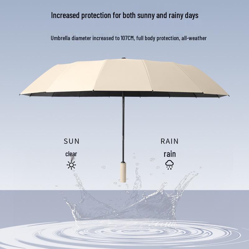 Extra-Large Automatic Folding Umbrella for 3-4 People - Storm-Ready Rain Protection