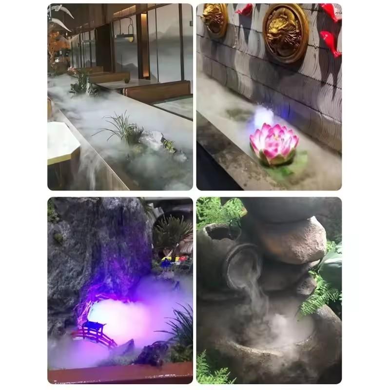 5V USB Fan Mist Maker with LED for Air Conditioning Home Decoration Water Fogger Machine Colorful Lights Landscape Spray