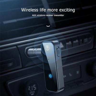 Bluetooth-Compatible 5.0 Transmitter Receiver 2 In 1 Audio Aux Adapter Wireless Adapter for Handsfree Call for Car Audio Music