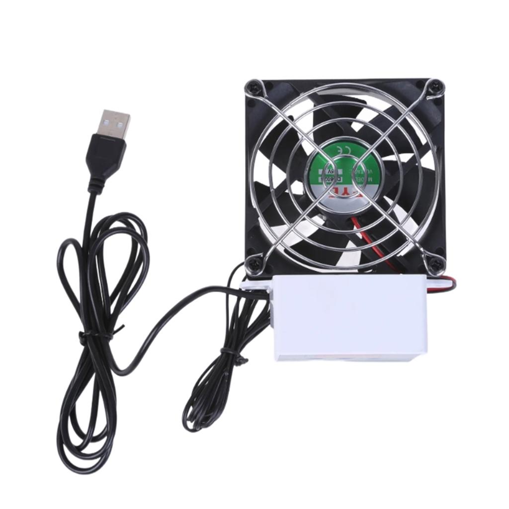 Akıllı USB 80mm Soğutma Fanı USB ile Çalışan Soğutma Fanı Otomatik PC Yönlendiriciler Sıcaklık Kontrollü Fan Yönlendiriciler için