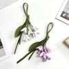 Lovely Hanger Flower Pu Leather Pendant Car Keyring Cartoon Leather Keychain Handmade Creative Bag Pendant Car Accessory