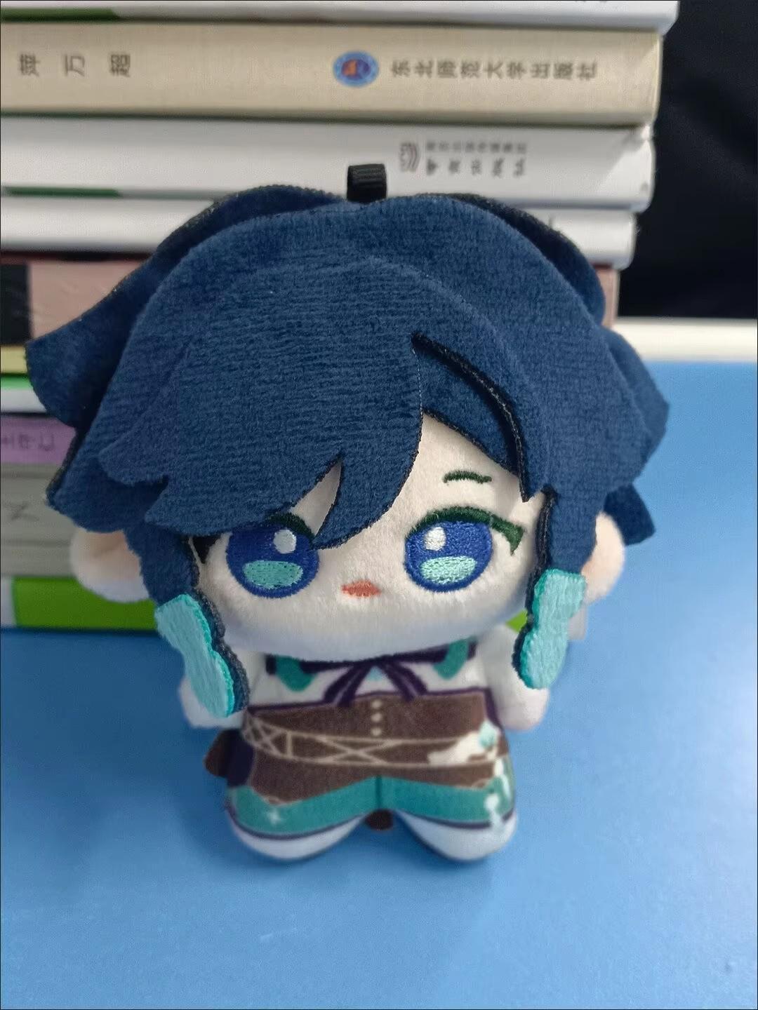 Kawaii Genshin Impact Venti Cosplay 10cm Peluche Anime Corps Rempli Ornements de Sac à Dos Pendentif Cadeaux de Noël 10cm gray