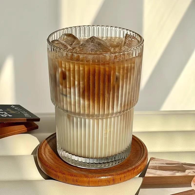 450ml Glass Cup Tumbler Cute Coffee Matcha Tea Cup With Straw Lid Cold Juice Fruit Mug Home Kitchen Office Glass Drinking Water