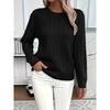 Maglione Classico a Treccia Girocollo, Pullover Versatile alla Moda