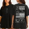 Frieren T-Shirt Herren Gewaschen Oversized Baumwolle Anime Lässig Kurzarm Bequem Weich Kleidung Locker Hohe Qualität Damen Herren T-Shirt
