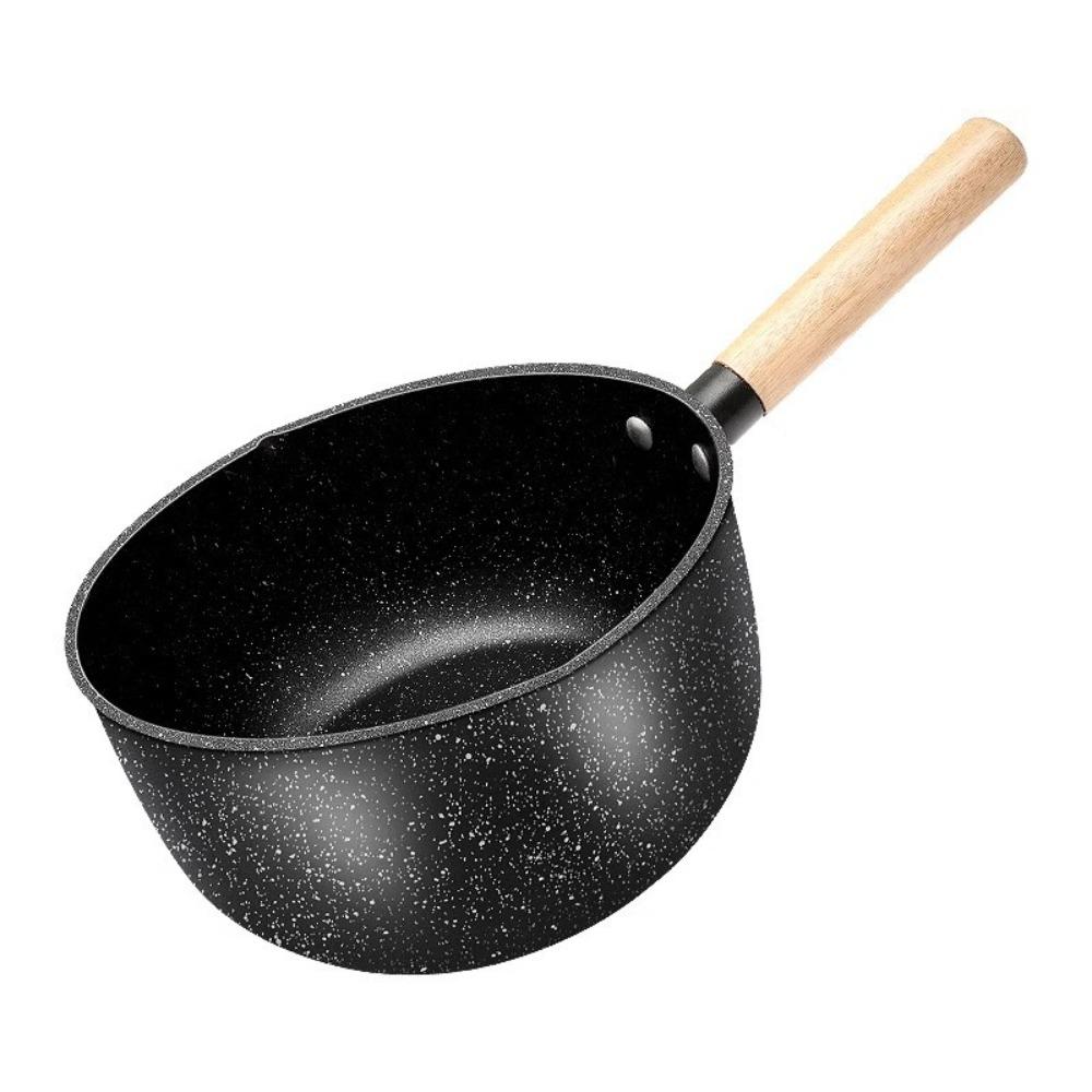 Wooden Handle Milk Pot Non-stick Soup Pot Stew Pot Noodles Pot  Dormitory