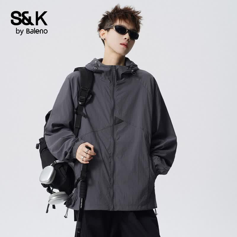 Baleno Men's S&K Series Lightweight Hooded Sun Protection Jacket
