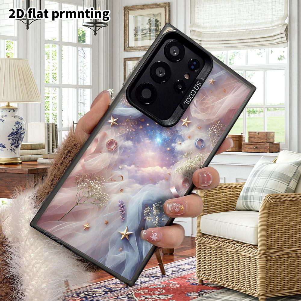 Phone Case: 2D Flat Samsung Galaxy A34 A35 M05 M06 S20 S22 S21 FE Plus 5G Protective Case, Couple Style, Flowing Cloud Bun, Christmas and Halloween Gi