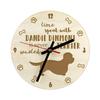 Dandie Dinmont Terrier, Hindlee Terrier I - Clock with Dog, Wooden Clock with Engraving, Personalised Clock by