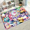Cute Kuromi Sanrio Cartoon Rug for Bedroom Living Room Sofa Home Doormat Decor, Large Kids Non-slip Floor Mat Gift