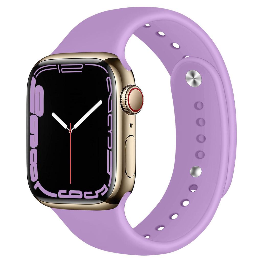 Compatible Silicone Watch Strap for Apple Watch S11 - All Series, Universal Double-Section Snap Button.