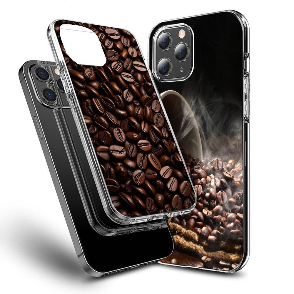 Newly Baked Coffee Beans Phone Case For Iphone 16E 15 Pro 14 Plus 17E 16 17 Pro Max Air 11 12 13 Mini Shockproof Capa Cute Co