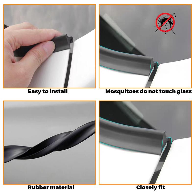 1.8m Car Rubber Seal Spoiler Strip Auto Front Rear Windshield Spoiler Front Window Hood Sealing Trim Auto Windshield Accessories