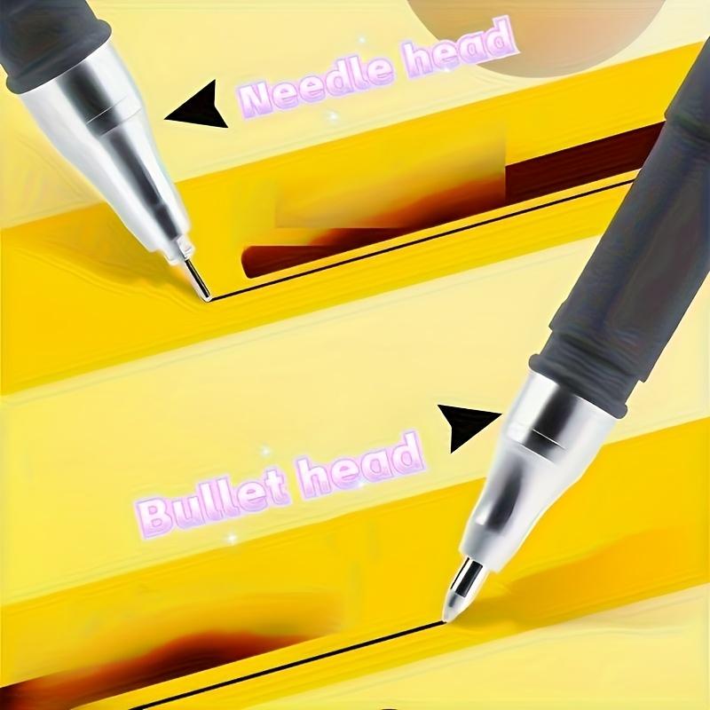 6/12 Pack Quick-Dry 0.5mm Fine Tip Gel Pens - Smooth Writing, Black Ink,Note-Taking & Art - Professional Business Stationery