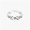 Pandora 193552c01 Timeless Sparkling Bow Double Row Silver Ring