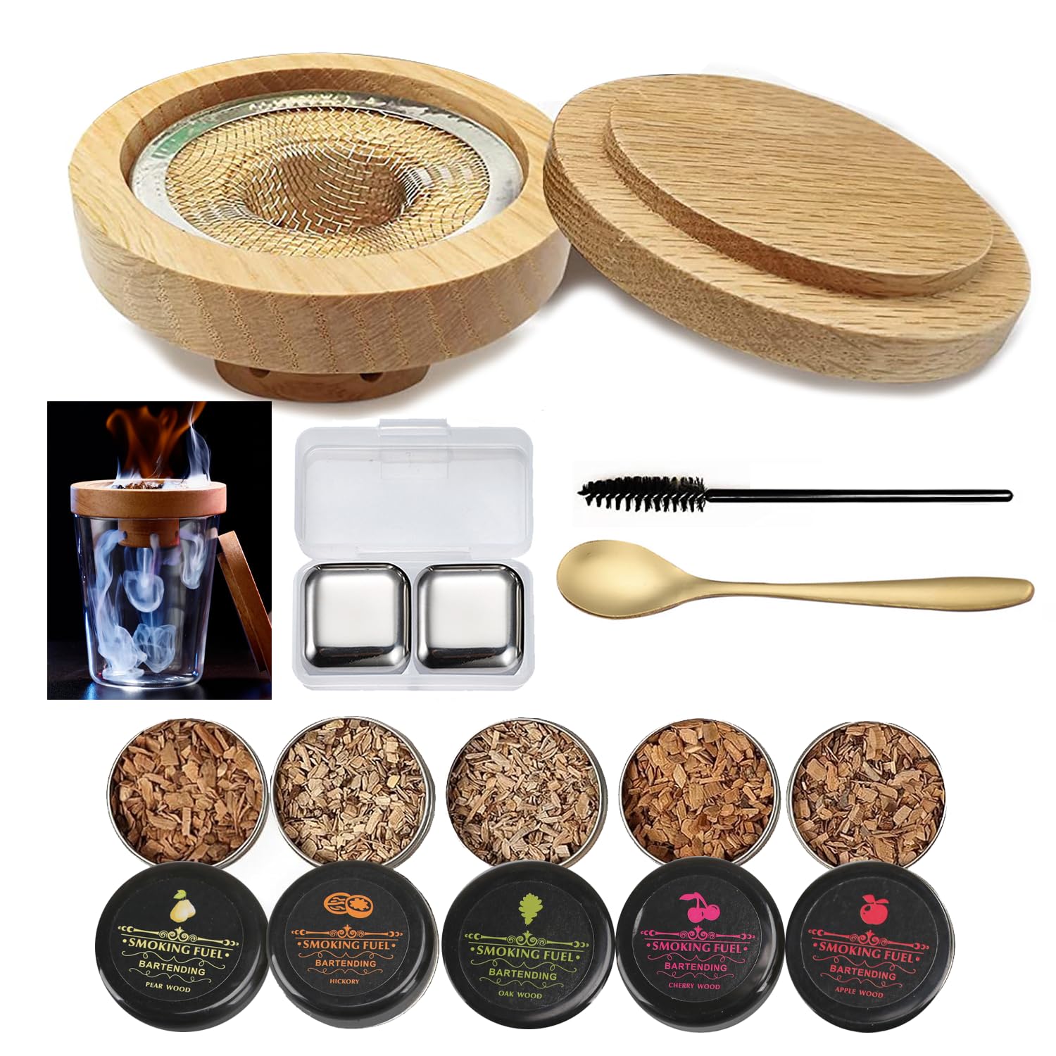 10-piece cocktail smoker mixer tool set