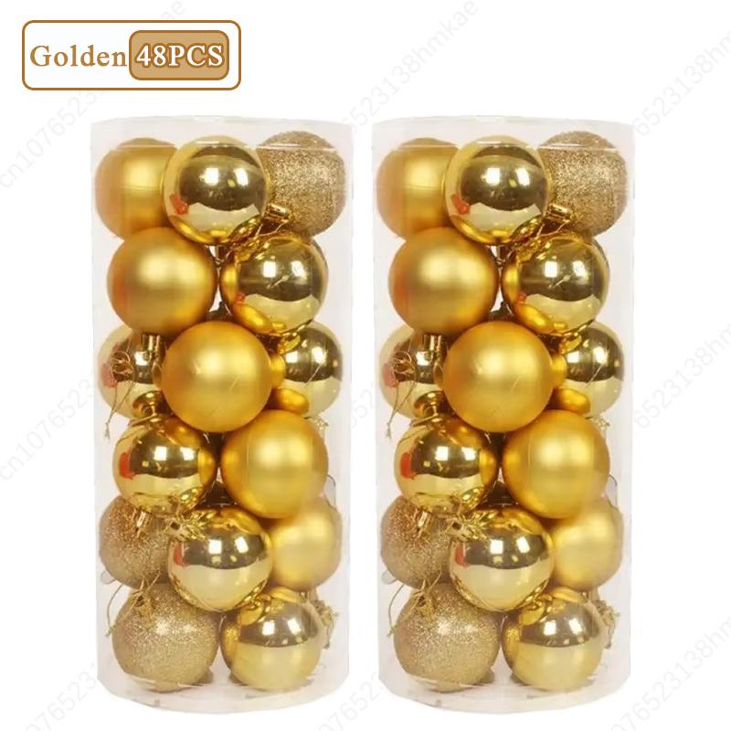 Weihnachtsbaumkugeln 3cm24St. Große Weihnachtskugeln Mehrfarbige Kugeln Dekoration Weihnachtsbaumschmuck Set für Familienzusammenkunft