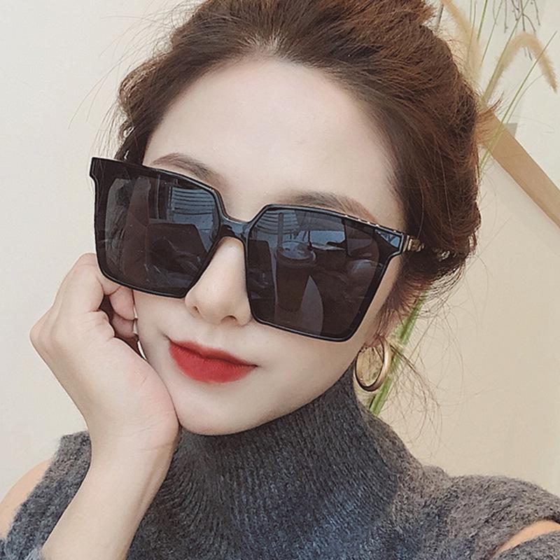 Square Retro 2020 Korean-Style Women’s Sunglasses - Pointed Lacquer, Large Frame, Street Style, Trendy Face Cover.