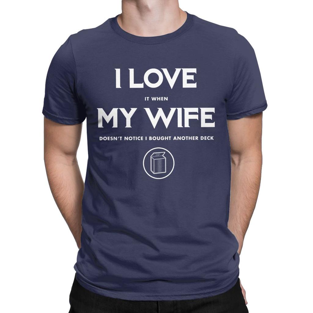 I LOVE MY WIFE Funny MTG Magic Gathering Men's T Shirt Casual Tee Shirt Short Sleeve Crewneck T-Shirts 100% Cotton Printed Tops