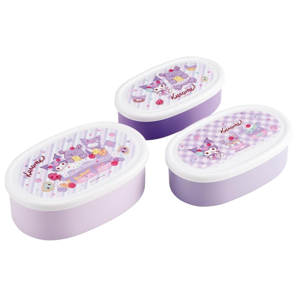 

Skater Bento Box Lunch Seal Container Storage Set of 3 Made in Japan Sanrio Kuromi Fancy Snacks Weets Girls SRS3S-A
