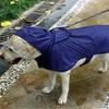 Wasserdichte Regenjacke Hundeweste Reflektierstreifen Regnerische Hundekostüme Abdeckung Hund mit Kapuze Regenmantel Hundekleidung mit Hut Regenfest