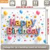 2D Flat Banner 1 Piece Send a Banner Polyester Background Fabric Happy Birthday.PMJ