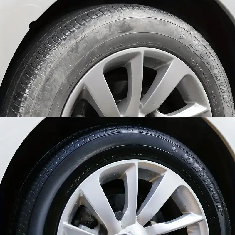 

NEW Car tire wax prevents cracking and aging, protects plastic parts, covers scratches, and suits bicycle/motorcycle tire renova 50 ML