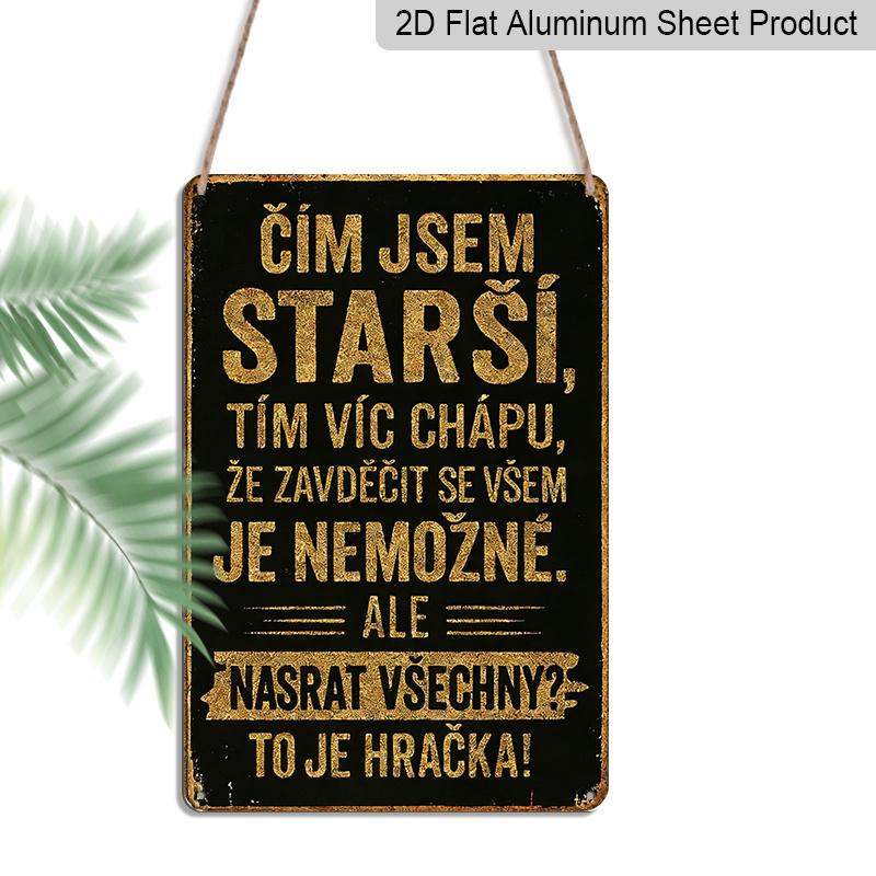 

2D Flat, 1pc Czech Slogan Tin Sign 7.87x11.81inch | Aluminum Metal Wall Art | Vintage Style Decor for Home, Restaurant, Cafe, Bar, Garage | Funny 20*30cm