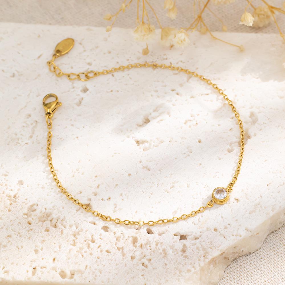 European & American Titanium Steel 18K Gold-Plated Versatile Light Luxury Bracelet