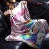 1pc Unicorn Name blanket Lightweight Flannel Throw for Sofa Bed Travel Camping Livingroom Office Couch Chair