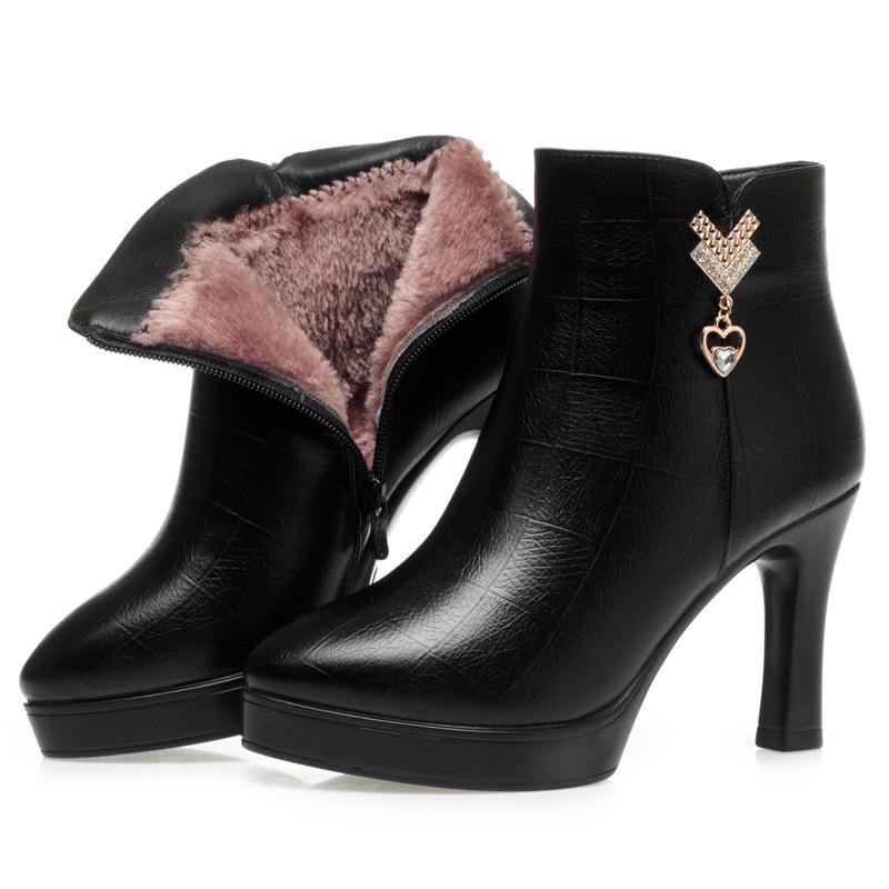 

Модные женские короткие ботинки на высоком каблуке, зимние, новые, на платформе, удобные, не утомляющие ноги, женские ботинки с острым носком на тонком каблуке, женская обувь на каблуке 40