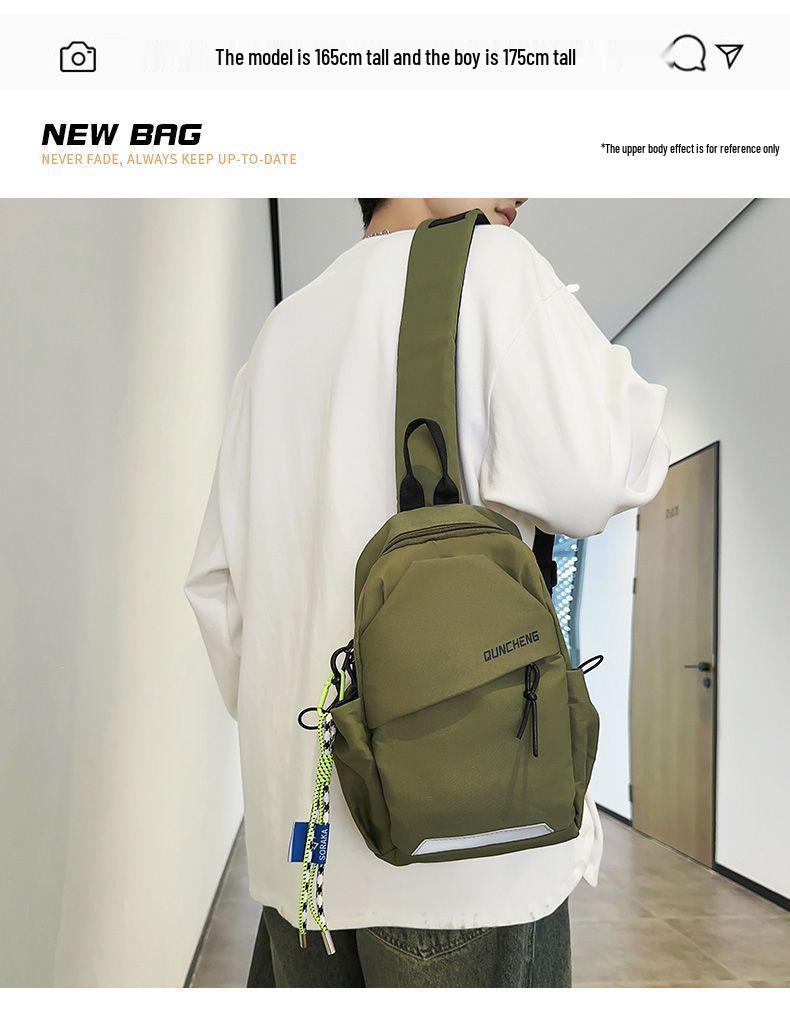 Men's Lightweight Mountaineering Single Shoulder Bag - Crossbody Chest Pack for Climbing, Cycling, and Casual Use