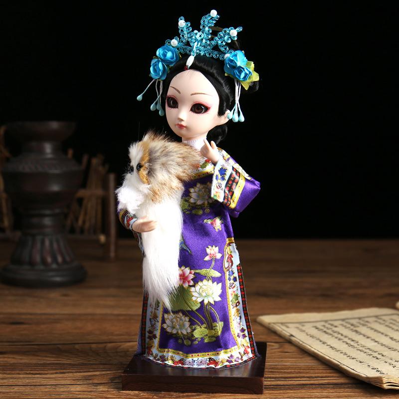 Creative Chinese Doll Ancient-style Dolls of the Qing Dynasty Twelve Golden Hair Handicrafts of Dream of Red Mansions Best Gift