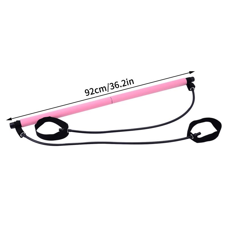 Yoga Home Pilates Stick Multi Functional Fitness Stick Pilates Equipment Elasticity Training Puller Pulling Rope