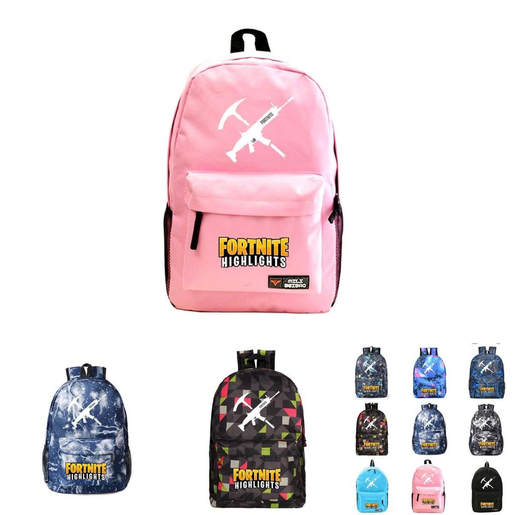 Fortnite High Capacity Backpack Canvas School Bag With Breathable Material