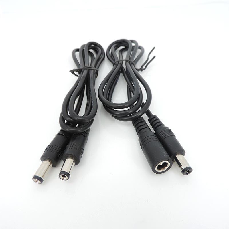 1 metru 2 pini DC usb mascul la mascul femela Cablu de alimentare cablu bricolaj Încărcare 5.5x2.1mm cablu 5.5mmx2.1mm conector mufă jack