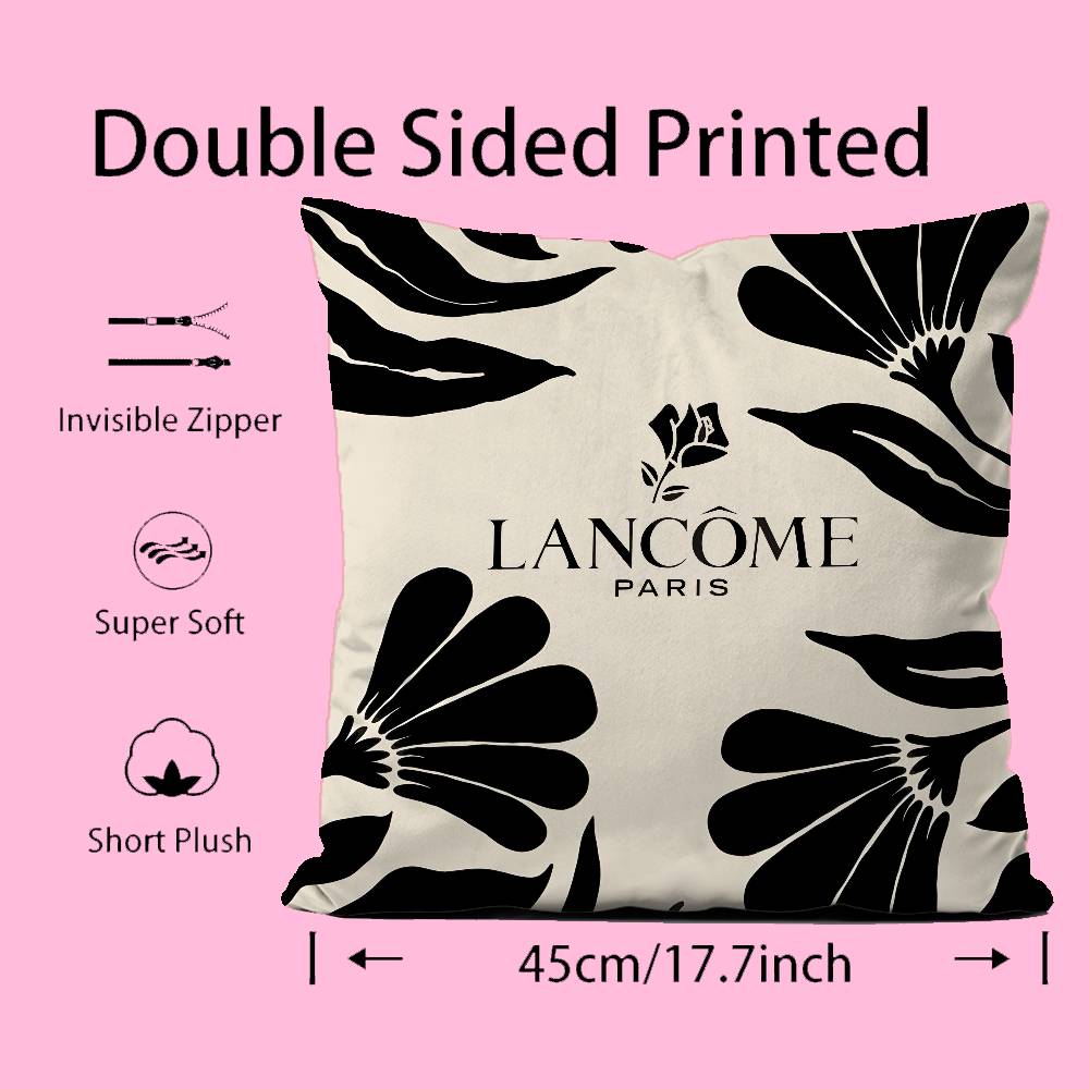 L-L-LancomeS Modisches Muster Kissenbezug Milbenschutz Kissen Unsichtbarer Reißverschluss seidig kurzer Plüsch Sofakissenbezug