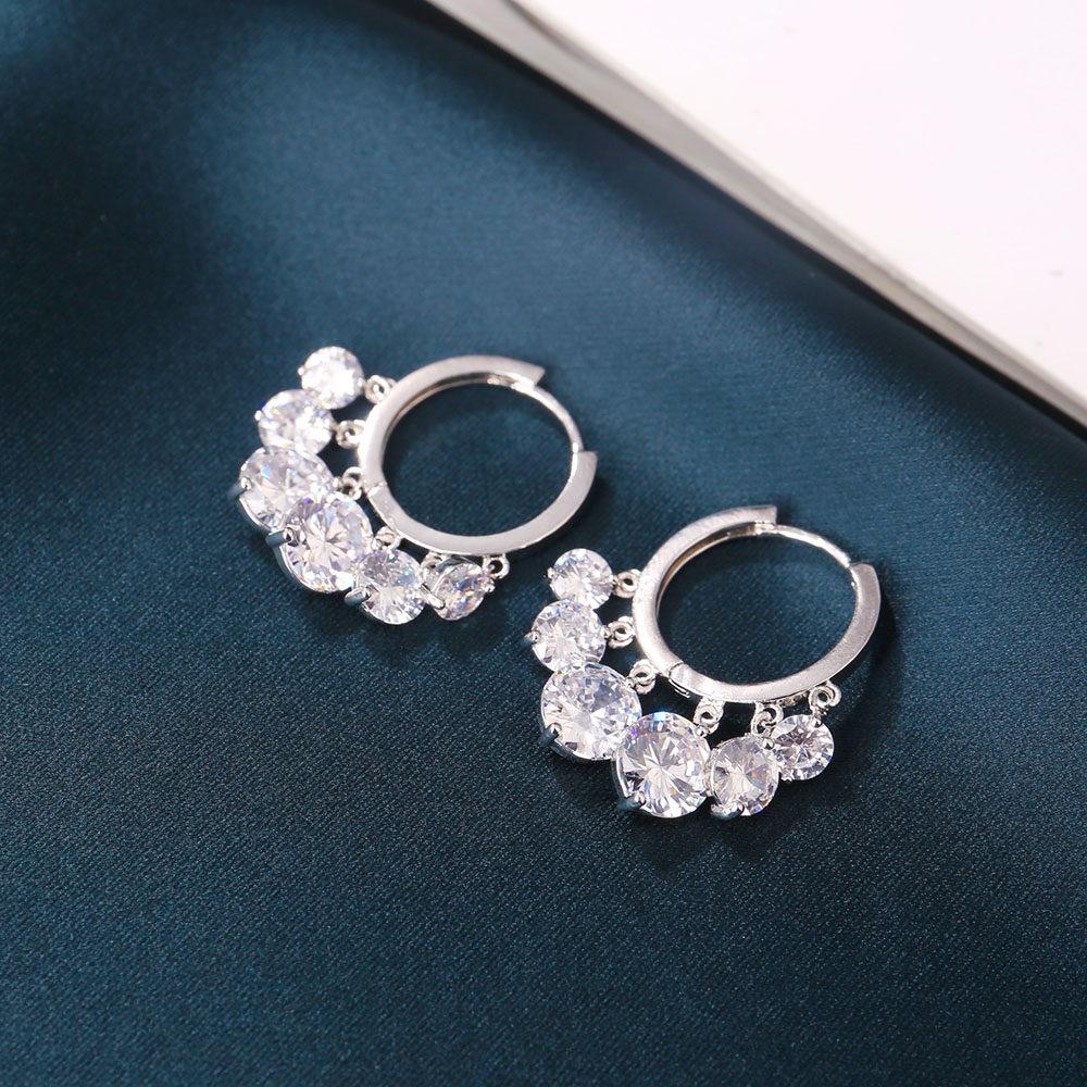 Boucle D’oreille Femmes New  Jewelry Color Heart Shaped Short Tassel Earrings Elegant Women's Wedding Party Accessories