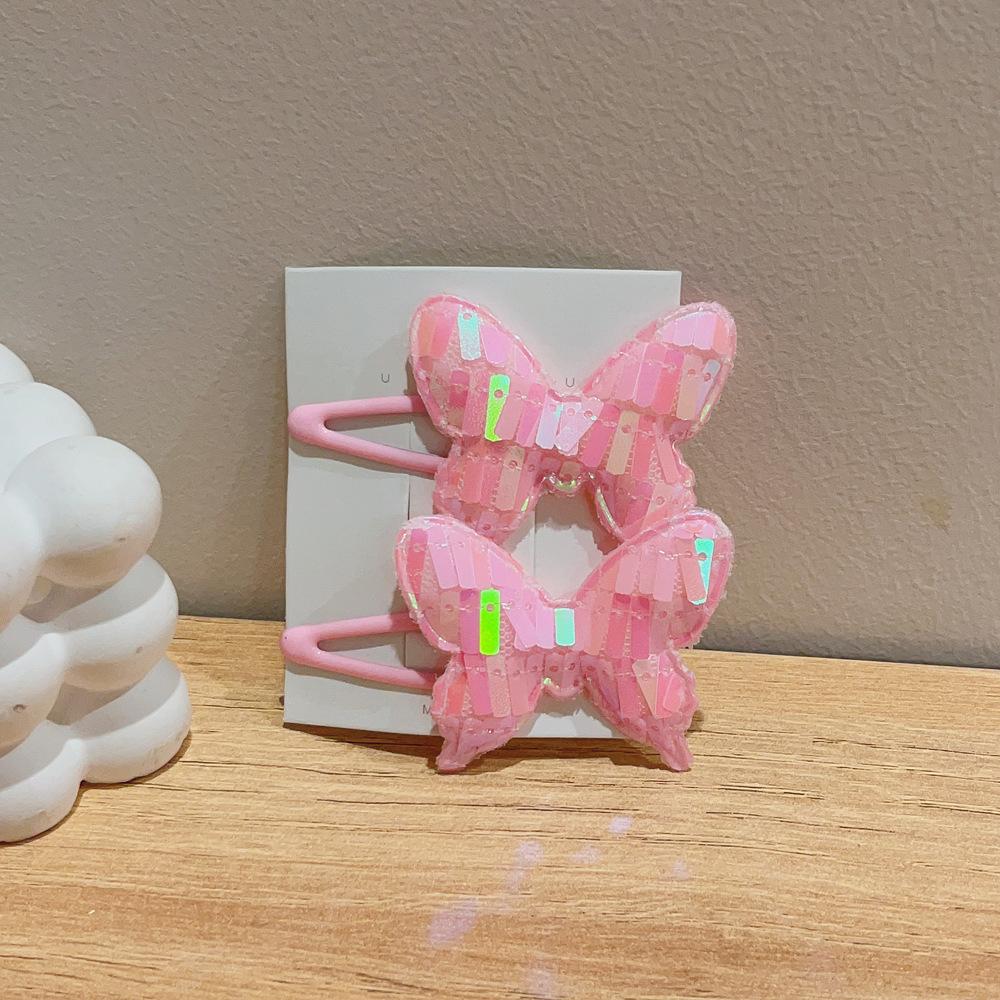 2PCS New Cute Princess Butterfly Pentagram Girls Hairpins Children Headwear Hairgrip Hair Clips Barrettes Hair Accessories
