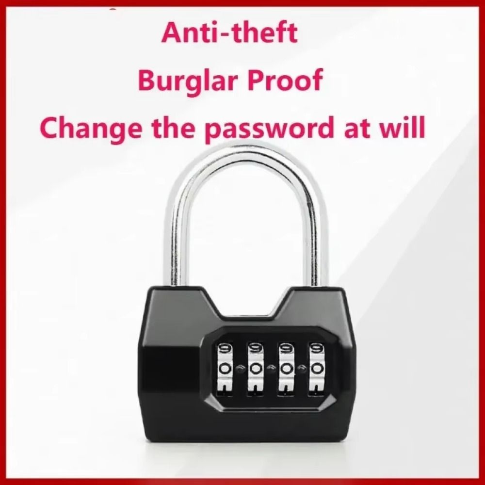 Weatherproof Protection Combination Padlock 4 Dial Digit Digit Combination Lock  Fences Cabinet