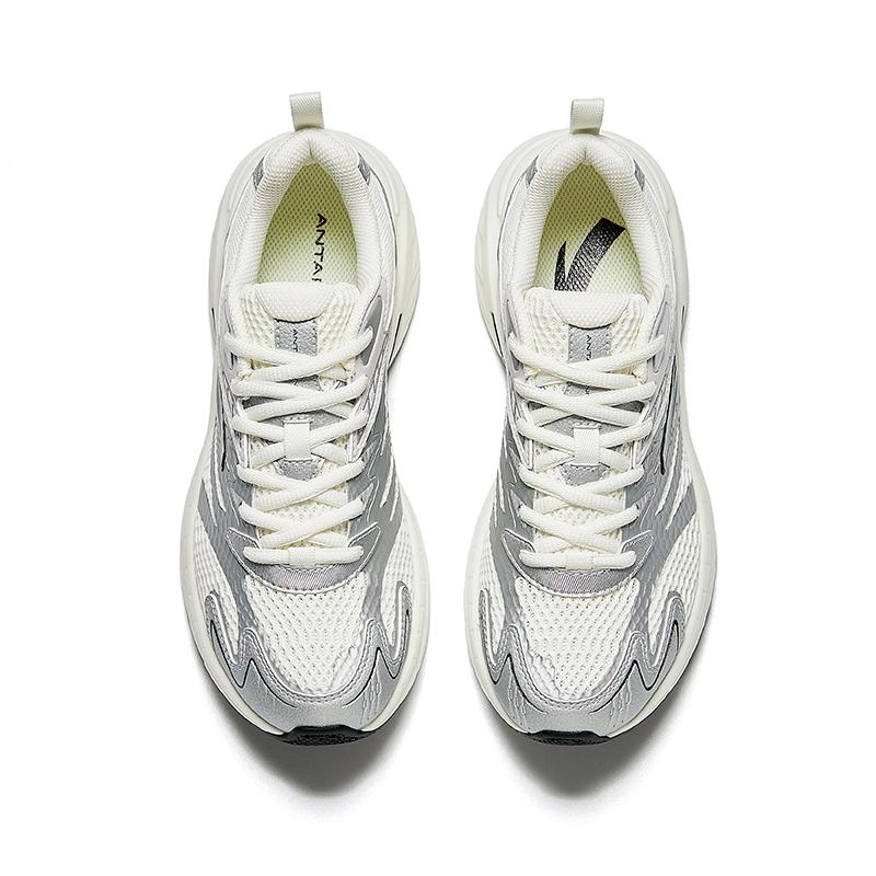 Anta AT2000 Cushioning, Slip Resistant, Breathable, Lightweight Low top Running Shoes Women's Gray White Sneakers 922435508-1