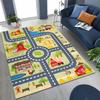 Child Urban City Road Traffic Learning Interactive Game Playroom Rug for Bedroom Living Room Sofa Home Doormat Decor,Non-slip