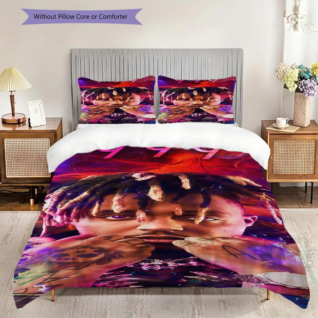 Juice Wrld Digital Art Tribute Threepiece Set 1 Duvet Cover 2 Pillowcase Without Core Bedding Set Soft And Comfortable