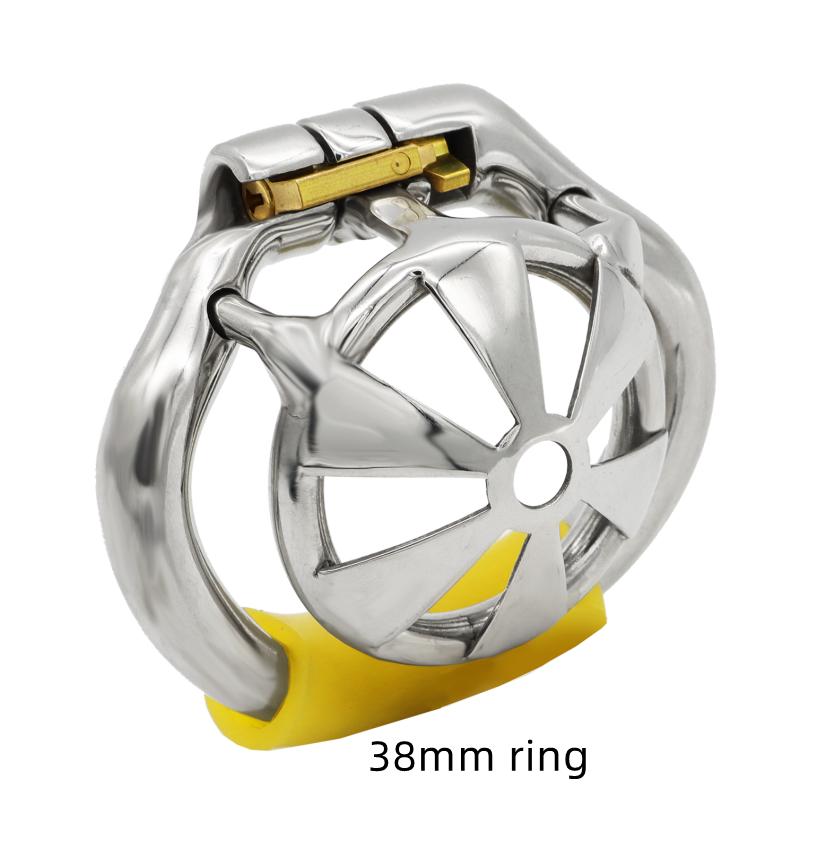 Super Small Stainless Steel Male Chastity Device, Ergonomic Base Ring Cock Cage, Penis Ring Lock, Stealth Lock Chastity Belt M146