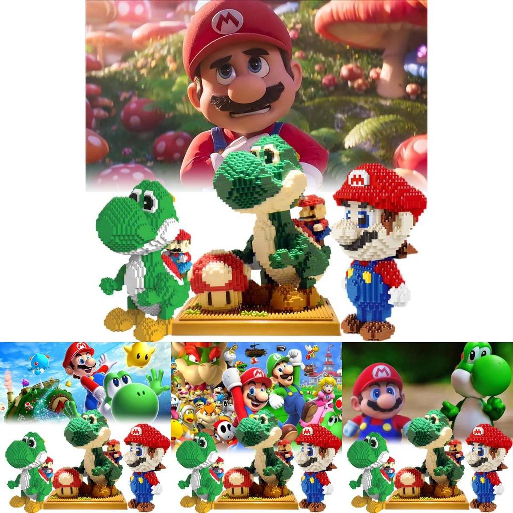 Classic Yoshi Mario Building Blocks Set Featuring 800 High Quality Creative Pieces