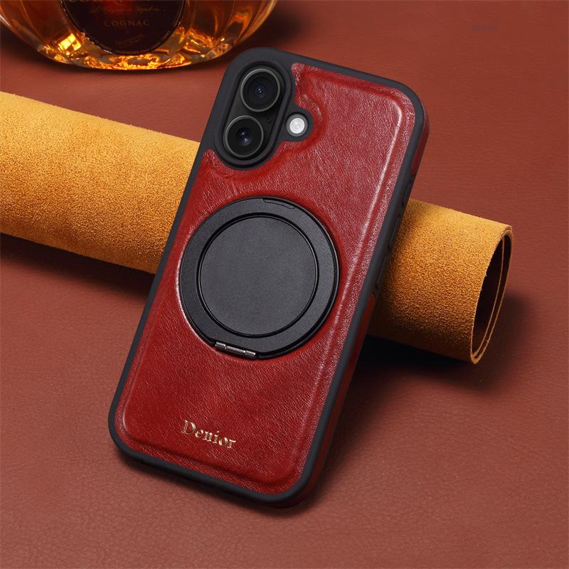 

Suitable for Apple 16promax Phone Case Rotating Stand Magnetic Attraction IPhone15 Full Cover Anti-drop Business Leather Case iPhone 15 6.1 inches